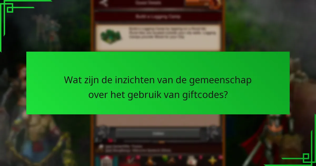 Wat zijn de inzichten van de gemeenschap over het gebruik van giftcodes?