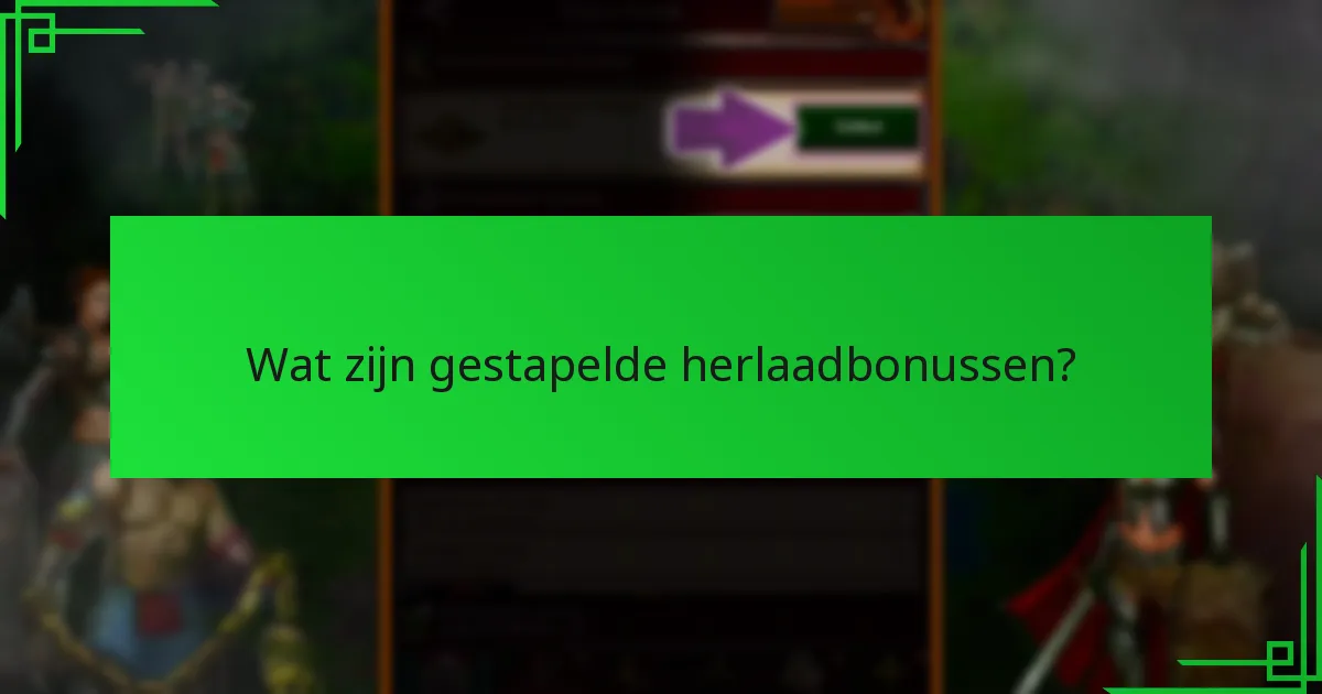 Hoe vergelijken verschillende programma’s in het aanbieden van gestapelde herlaadbonussen?
